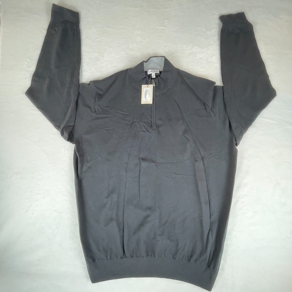 Peter Millar Activewear Top Women's 2XL Black Raglan Sleeve Quarter Zip Pullover